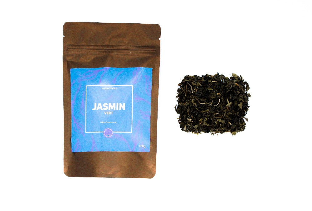 Thé vert au jasmin en vrac, 100 g