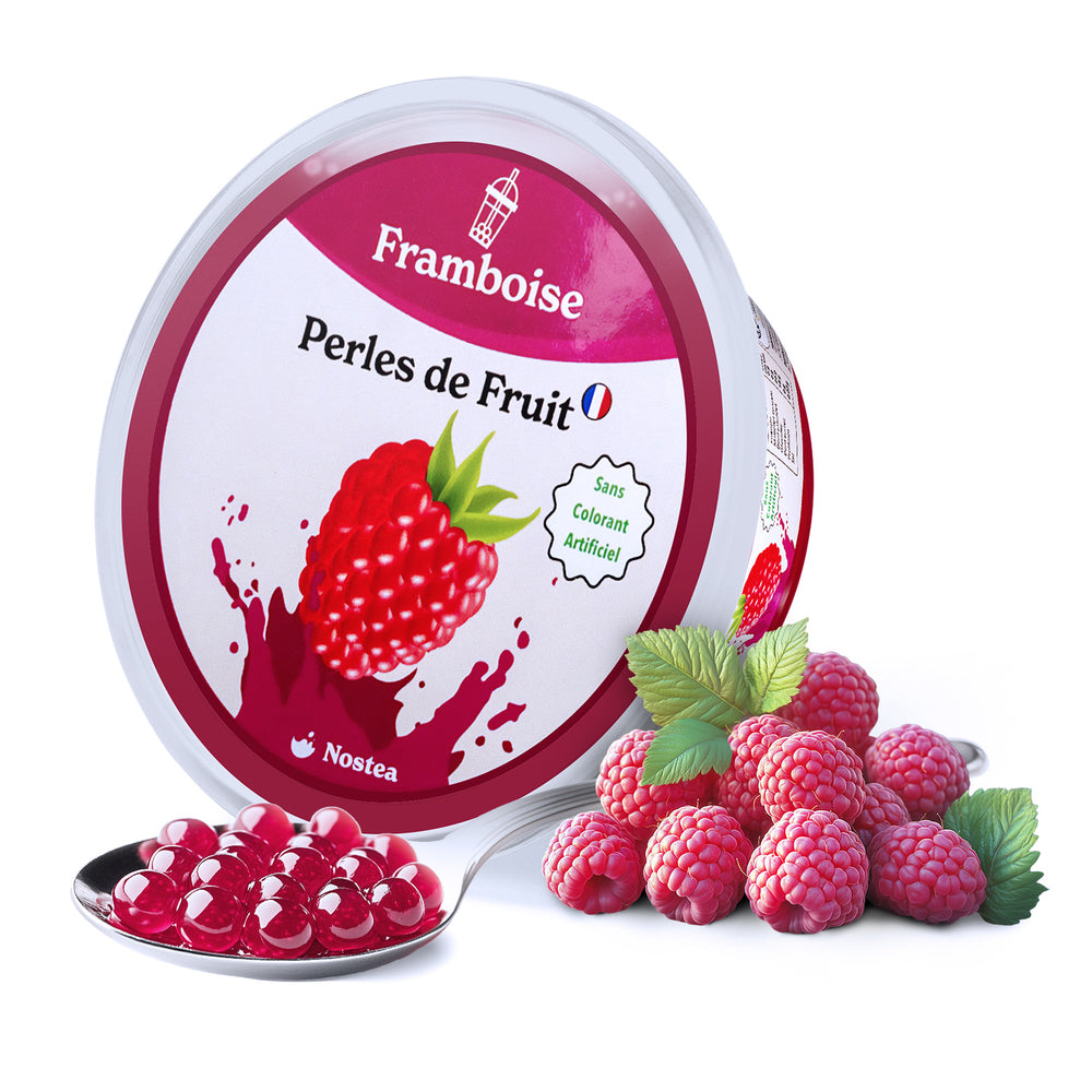 petit pot de perles de bubble tea fruit - framboise
