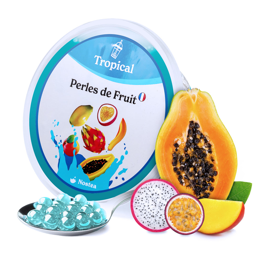 petit pot de perles de bubble tea fruit - tropical