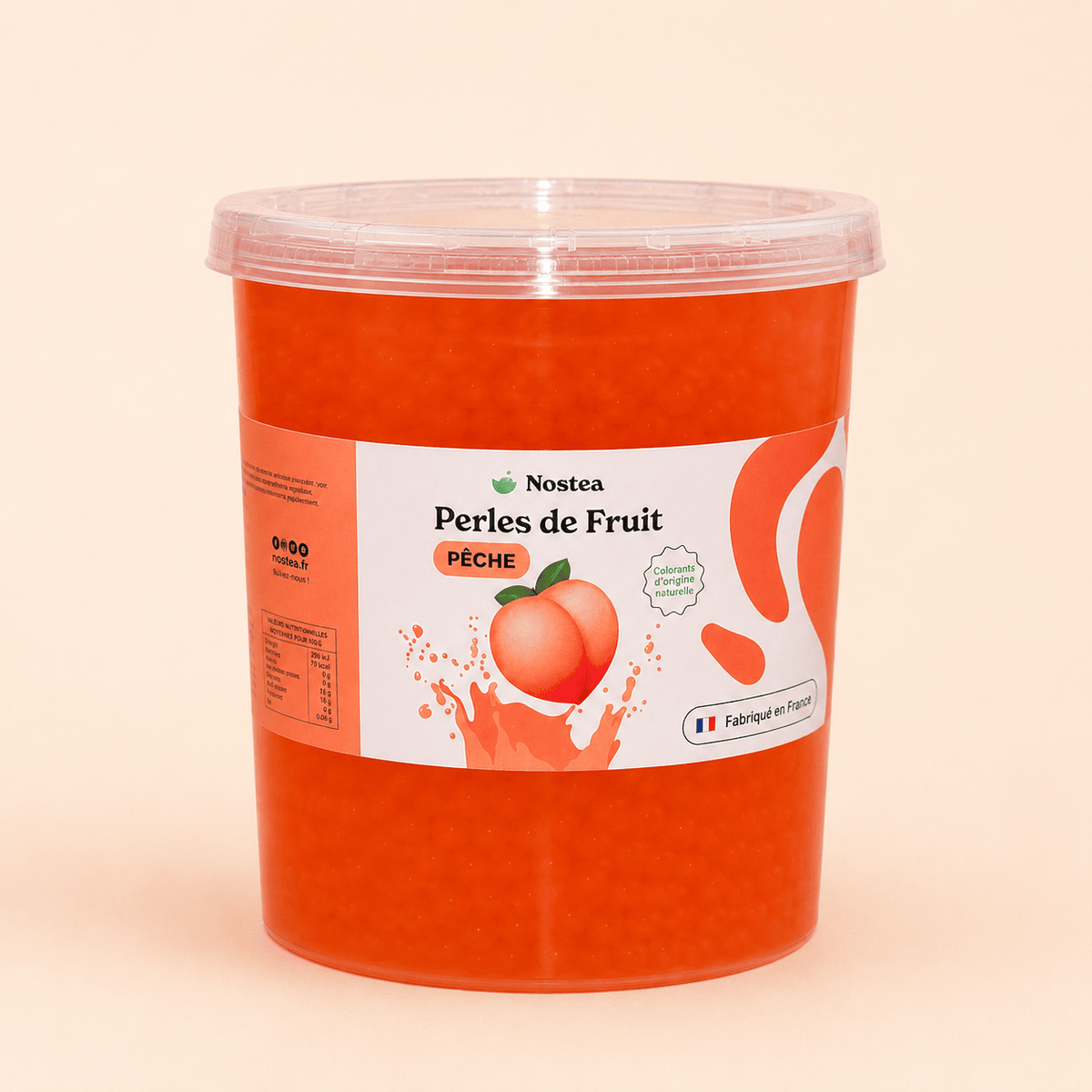 perles de bubble tea pêche