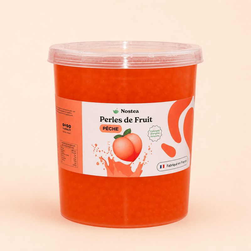 perles de bubble tea pêche