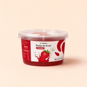 petit pot de perles de bubble tea fruit - fraise