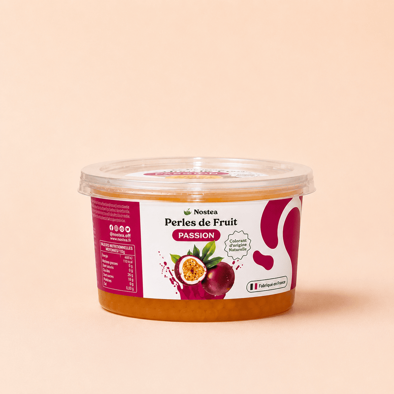 petit pot de perles de bubble tea fruit - passion