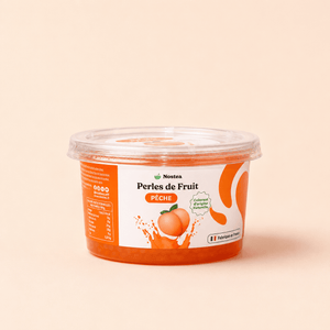 petit pot de perles de bubble tea fruit - pêche