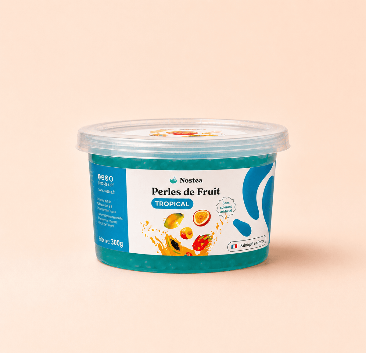 petit pot de perles de bubble tea fruit - tropical