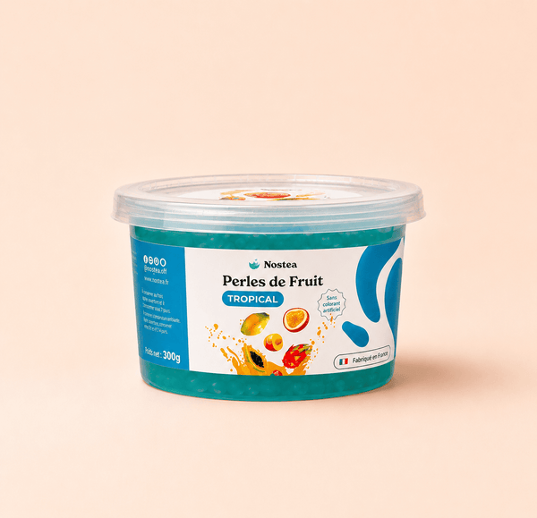 petit pot de perles de bubble tea fruit - tropical