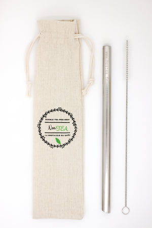 Nostea: Paille pour bubble tea argent