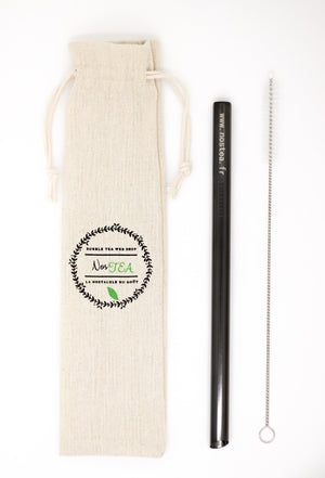 Nostea: Paille pour bubble tea noire
